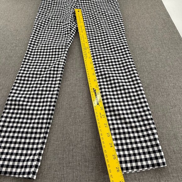 GAP Signature Skinny Ankle Pants Navy & White Plaid Size 8 Mid Rise Viscose Blen - Picture 9 of 15